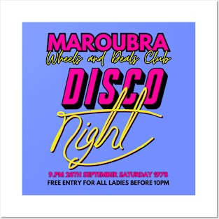 MAROUBRA DISCO WHEELS AND DEALS DISCO NIGHT Posters and Art